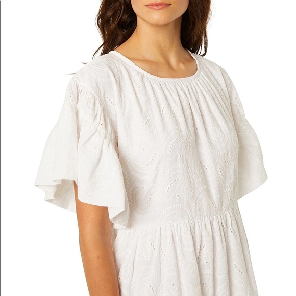 Misa Los Angeles Mabel white paisley cotton sun mini dress Size Small - Picture 2 of 10